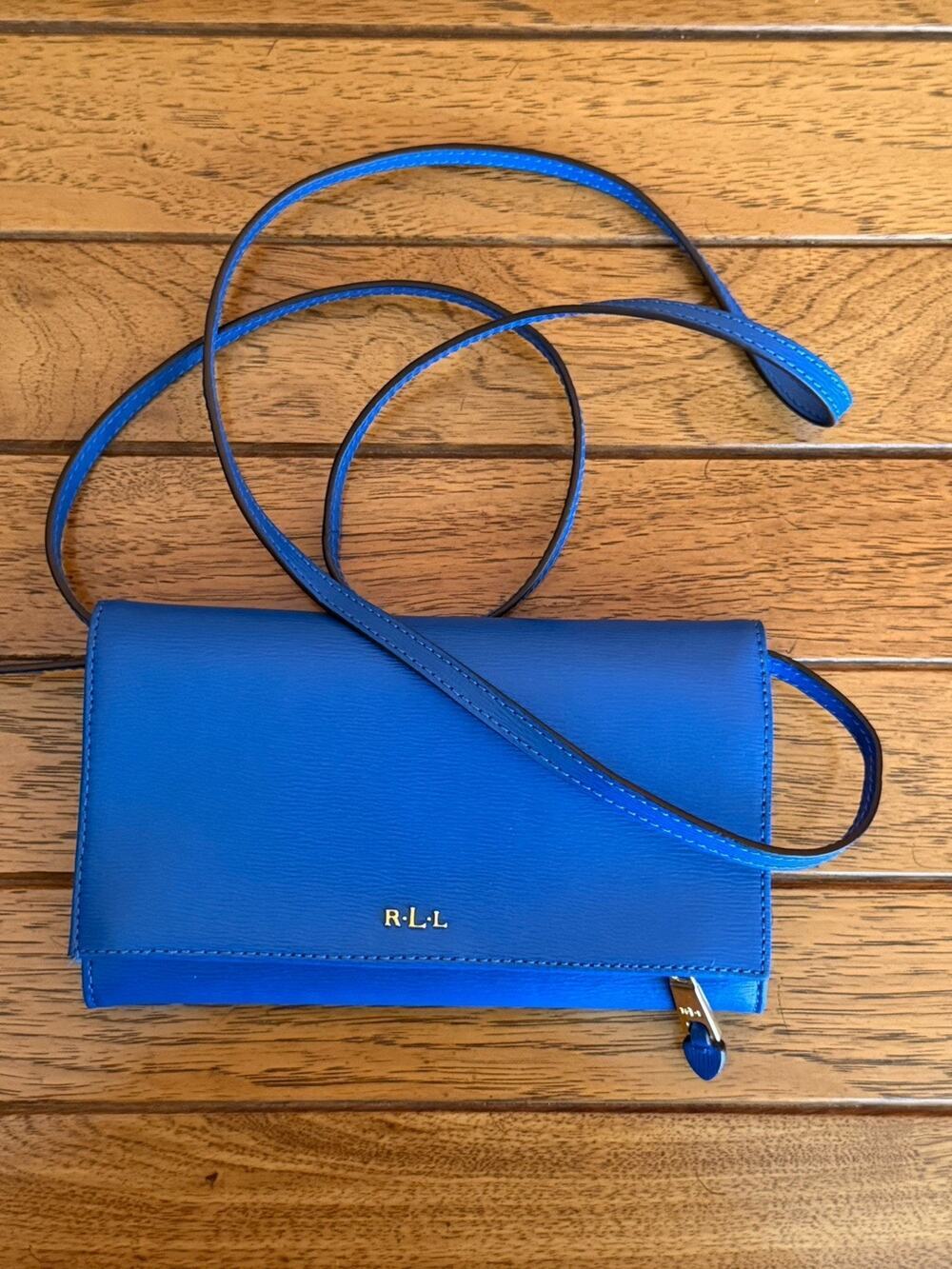 LAUREN RALPH LAUREN - NEWBURY - KAELYN - Blue Mist Mini Cross-Body Handbag Purse